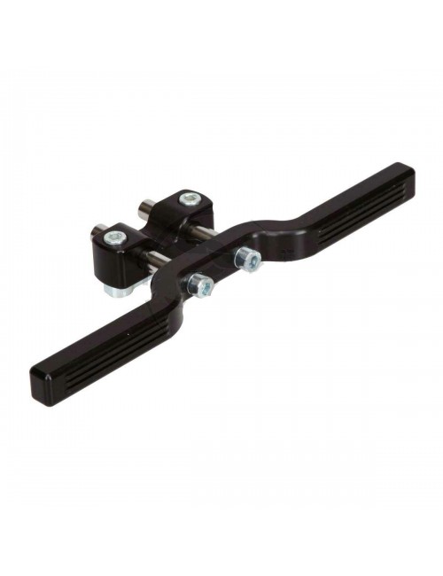 Adjustable Black Aluminum Footrest - Magickart