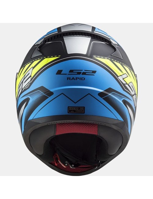 casque LS2 GALE noir/bleu/neon-yellow