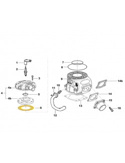 (4) TM Complete cylinder head KZ10-C/KZ-R1