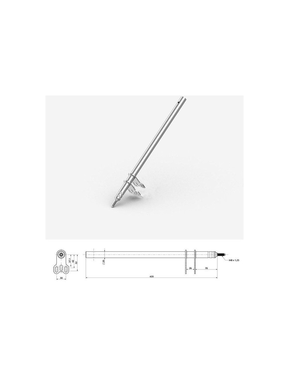 colonne de direction M8x420mm colonne de direction M8x420mm