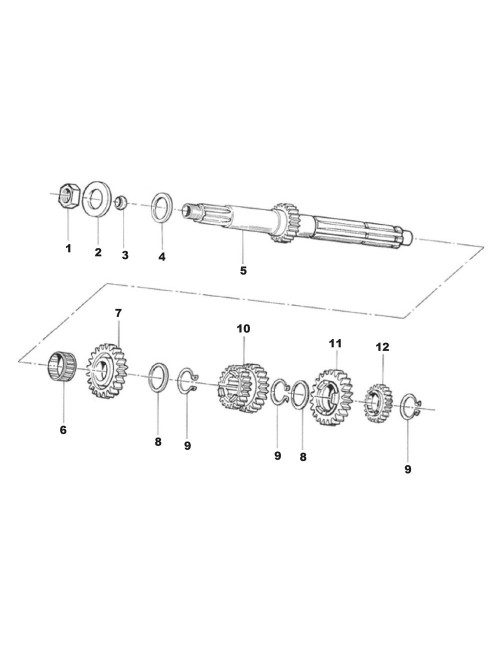 (10) Pignon 3 / 4éme 18 / 22 dents AP K8 / K9 TM