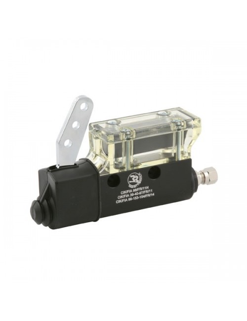 MAC MINARELLI  	Pompe de frein anod. noire, réservoir transparent