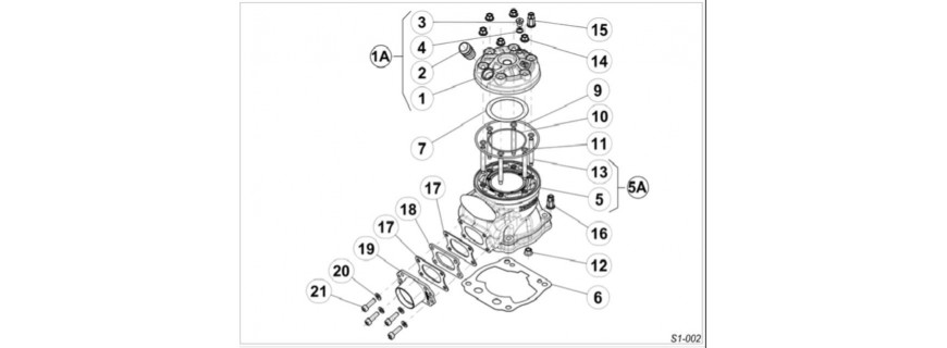 CILINDRO E TESTATA S125 IAME