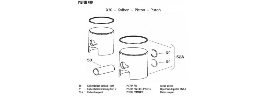 Kolben x30 IAME