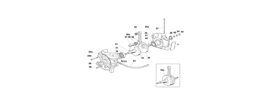 Gazelle 60CC basamento e albero motore