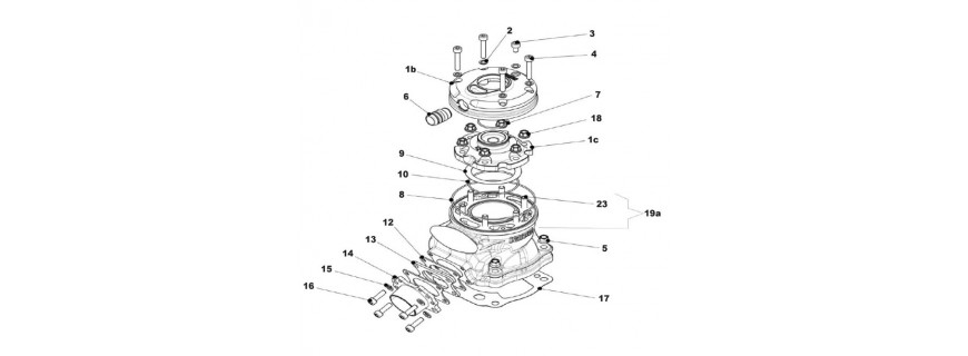 IAME Screamer 3 KZ Cylinder Head and Cylinder