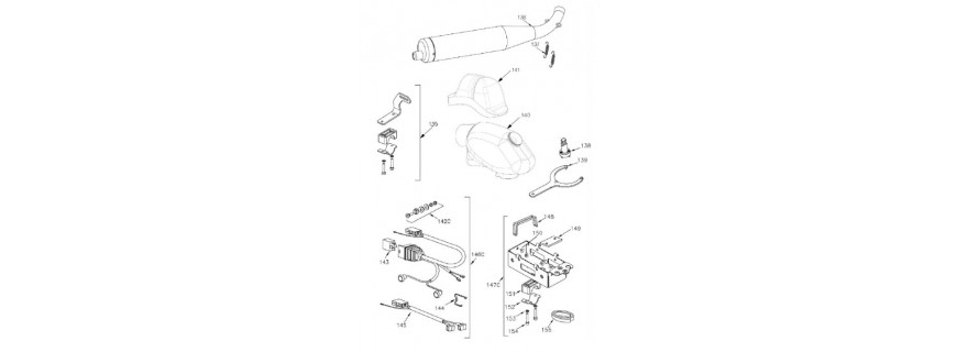 Εξάτμιση, air box και πλεξούδα Mini 60cc