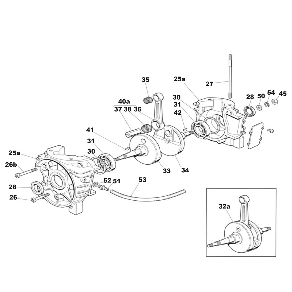 Gazelle 60CC crankcase and crankshaft